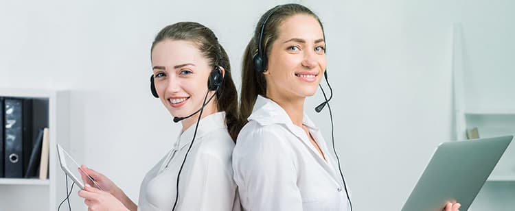 Two licensed agents waiting for a call to offer Health Insurance Quotes.
